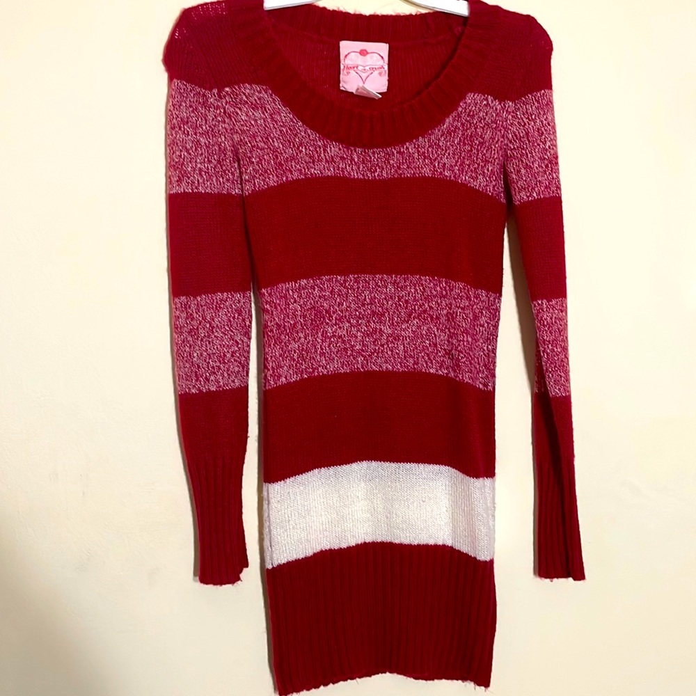 Red sweater dress